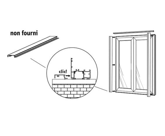 Tapée pour isolation fenêtre alu - Gris/blanc - Ép. 80 mm - GoodHome - Brico Dépôt