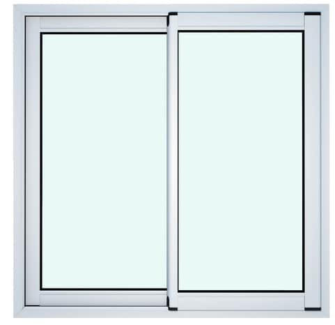 Fenêtre aluminium blanc coulissante 2 vantaux h.120 x l.100 cm - GoodHome - Brico Dépôt