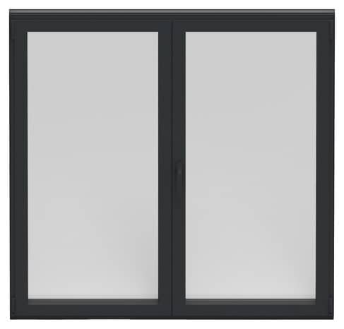 Fenêtre aluminium gris oscillo-battante 2 vantaux h.105 x l.100 cm - GoodHome - Brico Dépôt