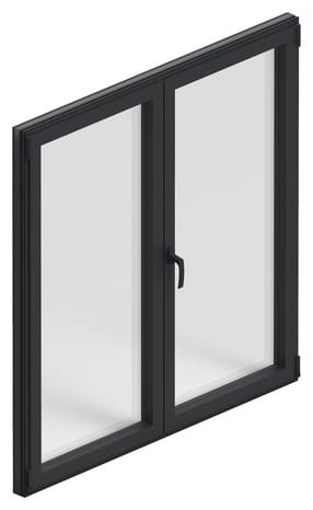 Fenêtre aluminium gris oscillo-battante 2 vantaux h.105 x l.120 cm - GoodHome - Brico Dépôt