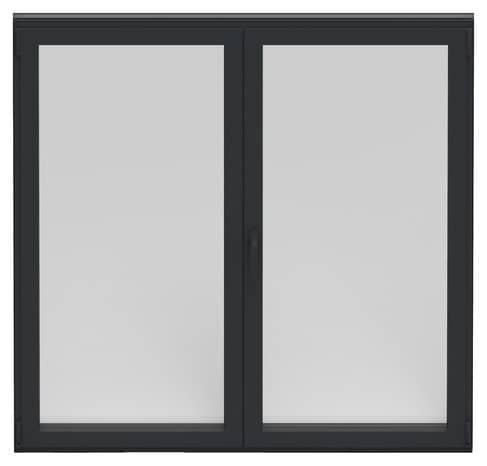 Fenêtre aluminium gris oscillo-battante 2 vantaux h.105 x l.120 cm - GoodHome - Brico Dépôt