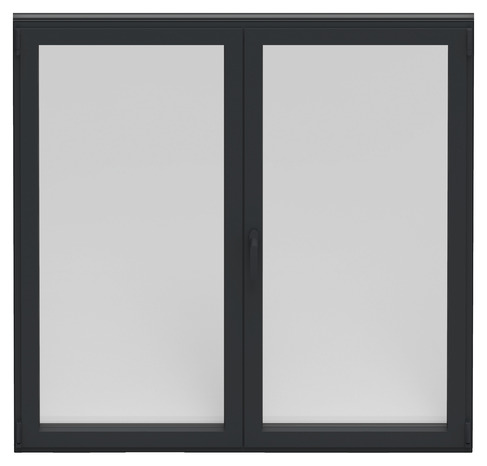 Fenêtre aluminium gris oscillo-battante 2 vantaux h.115 x l.140 cm - GoodHome - Brico Dépôt