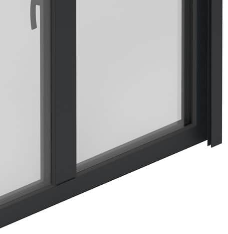 Fenêtre aluminium gris oscillo-battante 2 vantaux + volet roulant h.115 x l.140 cm - GoodHome - Brico Dépôt