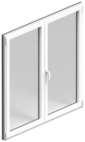 Fenêtre aluminium blanc oscillo-battante 2 vantaux h.105 x l.100 cm - GoodHome - Brico Dépôt