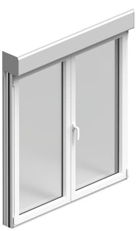 Fenêtre aluminium blanc oscillo-battante 2 vantaux + volet roulant h.105 x l.120 cm - GoodHome - Brico Dépôt