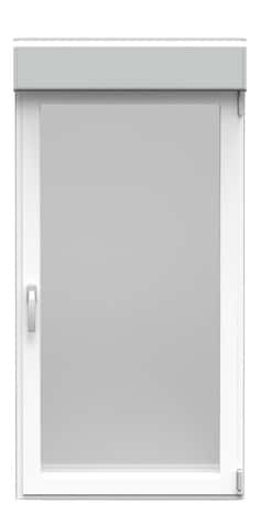 Fenêtre aluminium blanc oscillo-battante 1 vantail gauche + volet roulant h.75 x l.60 cm - GoodHome - Brico Dépôt