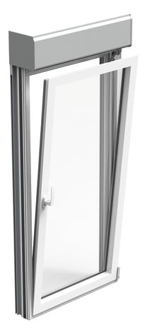 Fenêtre aluminium blanc oscillo-battante 1 vantail gauche + volet roulant h.75 x l.60 cm - GoodHome - Brico Dépôt