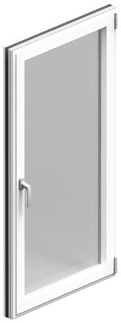 Fenêtre aluminium blanc oscillo-battante 1 vantail droit h.75 x l.60 cm - GoodHome - Brico Dépôt