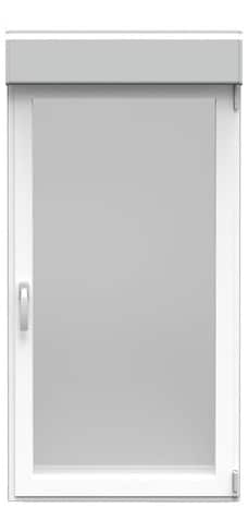 Fenêtre aluminium blanc oscillo-battante 1 vantail droit + volet roulant h.75 x l.60 cm - GoodHome - Brico Dépôt