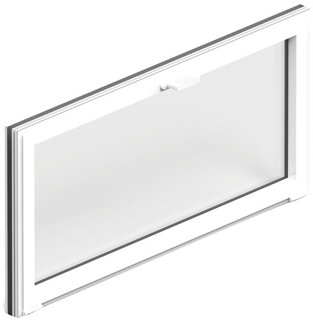 Châssis abattant aluminium 1 vantail blanc h.60 x l.120 cm - GoodHome - Brico Dépôt