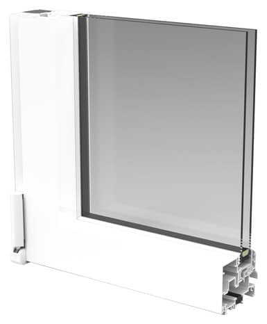 Porte-fenêtre aluminium blanc 1 vantail droit + volet roulant H.205 x l.80 cm - GoodHome - Brico Dépôt