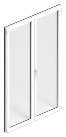 Porte-fenêtre aluminium blanc 2 vantaux - H.205 x l.120 cm - GoodHome - GoodHome - Brico Dépôt