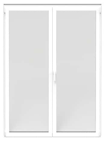 Porte-fenêtre aluminium blanc 2 vantaux - H.205 x l.120 cm - GoodHome - GoodHome - Brico Dépôt