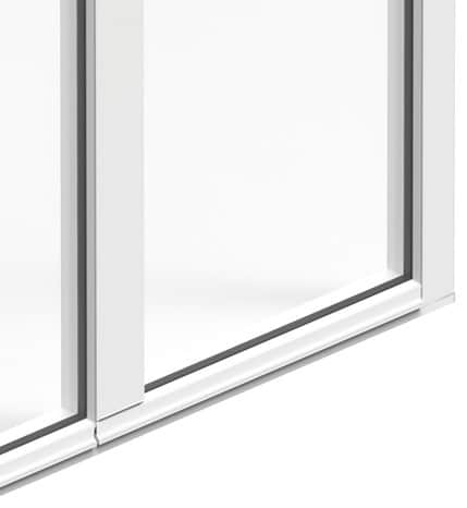 Porte-fenêtre aluminium blanc 2 vantaux - H.205 x l.120 cm - GoodHome - GoodHome - Brico Dépôt