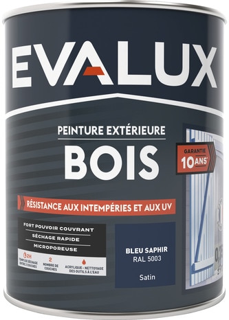 Peinture extérieur bois 0,75 L saphir satin - Evalux - Brico Dépôt