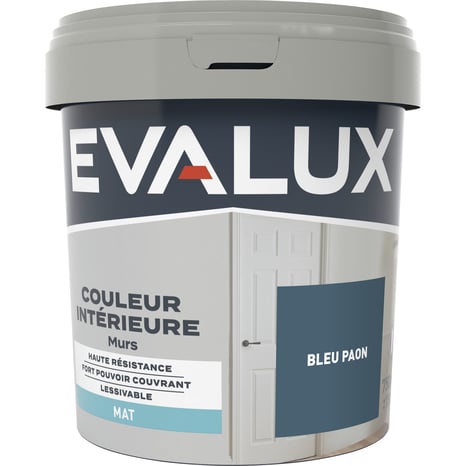 Peinture mur intérieur Mat 0,75 L Bleu - Evalux - Brico Dépôt