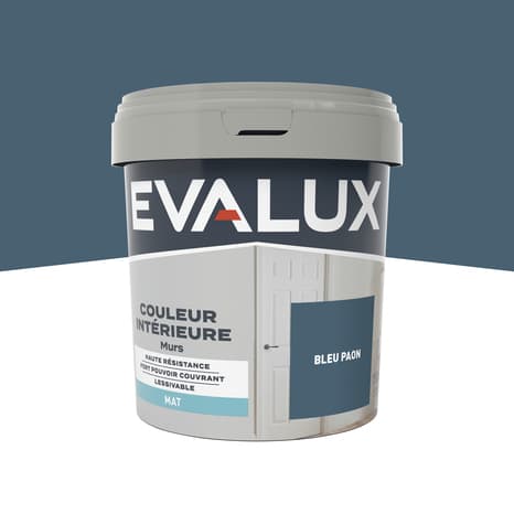 Peinture mur intérieur Mat 0,75 L Bleu - Evalux - Brico Dépôt