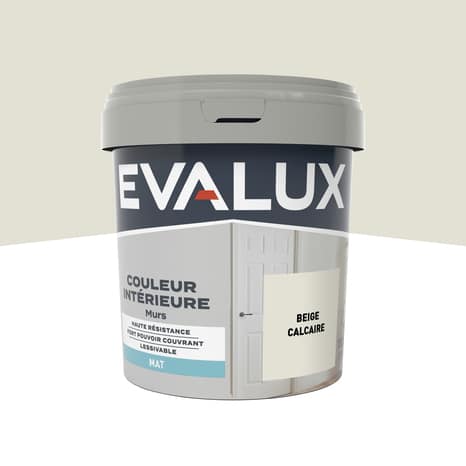 Peinture mur intérieur Mat 0,75 L Beige calcaire - Evalux - Brico Dépôt