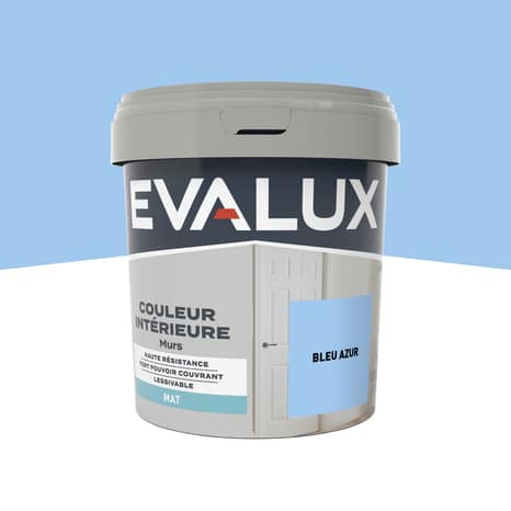 Peinture mur intérieur Mat 0,75 L beu azur - Evalux - Brico Dépôt