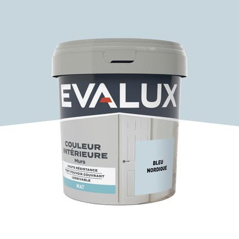 Peinture mur intérieur Mat 0,75 L Bleu nordique - Evalux - Brico Dépôt