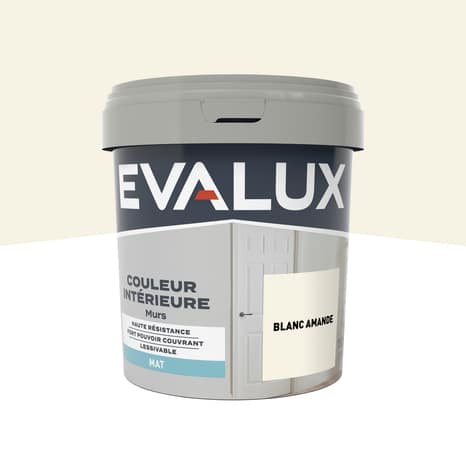 Peinture mur intérieur Mat 0,75 L Blanc amande - Evalux - Brico Dépôt