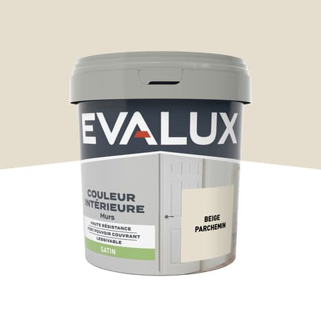 Peinture mur intérieur Satin 0,75 L Beige parchemin - Evalux - Brico Dépôt