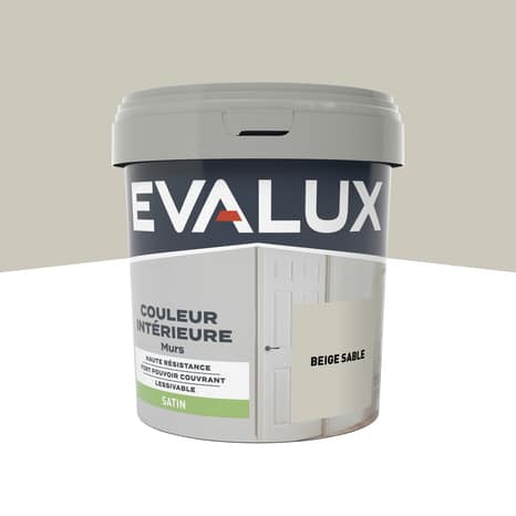 Peinture mur intérieur Satin 0,75 L Beige sable - Evalux - Brico Dépôt