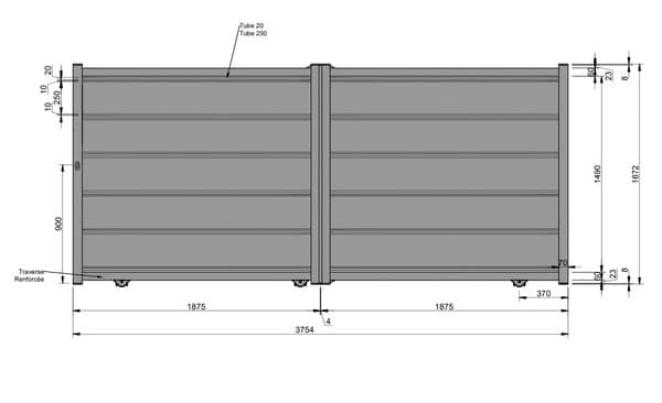 Portail coulissant aluminium "leccio" gris - l. 3,75 m - Brico Dépôt