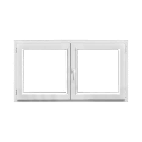 Fenêtre PVC blanc oscillo-battante 2 vantaux h.75 x l.140 cm - GoodHome - Brico Dépôt