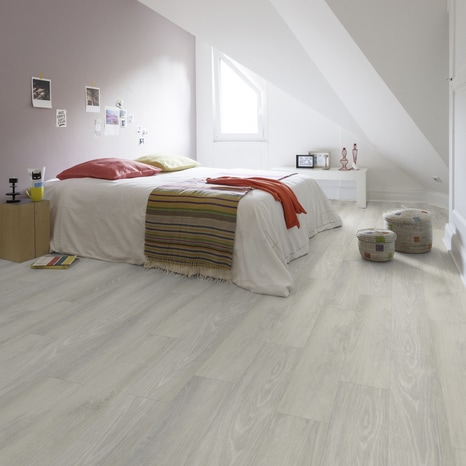 Lame PVC clipsable "Batiste"  l. 21 x L. 123 cm x Ép. 4 mm - Gerflor - Brico Dépôt