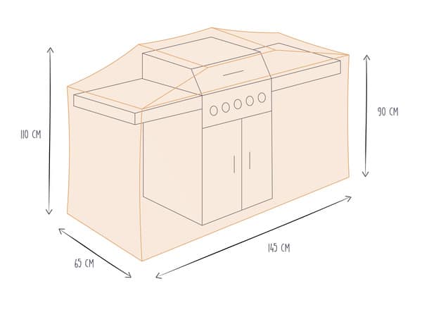 Housse extérieur barbecue gaz 145 x 65 x 110 cm - Brico Dépôt