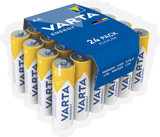 24 piles LR6 Alcaline Energy - Varta - Brico Dépôt