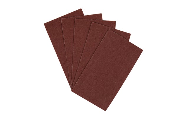 Lot de 5 feuilles de papier abrasif 125 x 70 mm grain 80 - Brico Dépôt