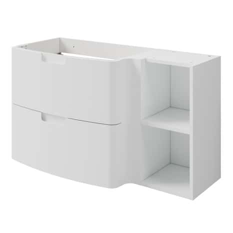 Meuble sous vasque à suspendre blanc "Himalia" L. 105 x H. 60 x P. 45cm - GoodHome - Brico Dépôt