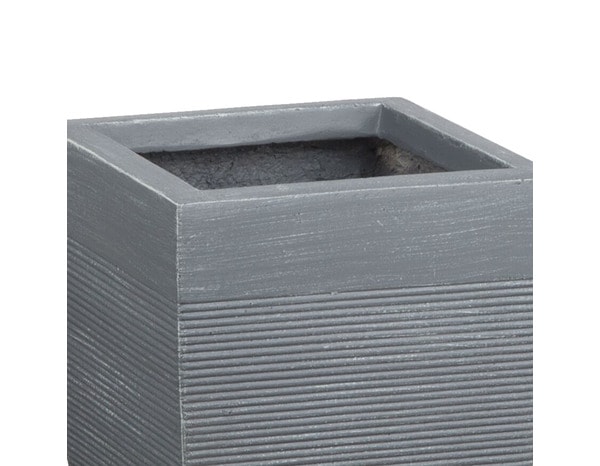 POT RAINURE GRIS 20CM   - Brico Dépôt