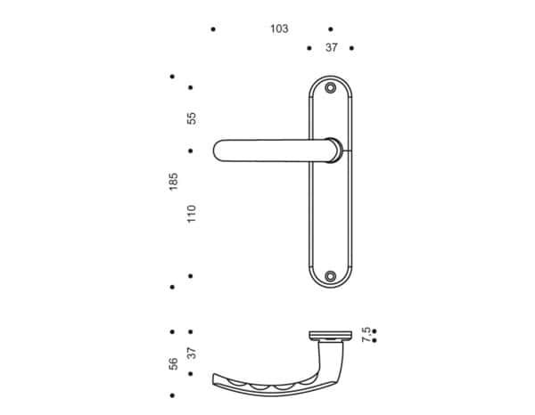 Ensemble de porte entraxe 165 mm avec serrure à condamnation "budget 165 tcd" - Assa Abloy - Brico Dépôt