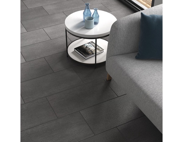 Carrelage de sol intérieur "La paz" gris anthracite - l. 31 x L. 62 cm - Brico Dépôt