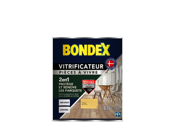 Vitrificateur Bondex Vitrif PCE chêne ciré pour pièces à vivre 0,75 L - Bondex - Brico Dépôt