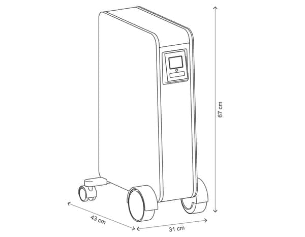 Radiateur d'appoint "Breva" - 2 000 W - Bodner - Brico Dépôt