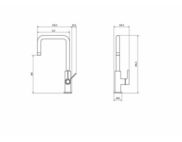 Mitigeur évier de cuisine "Kamut" - H. 39,7 cm - GoodHome - Brico Dépôt