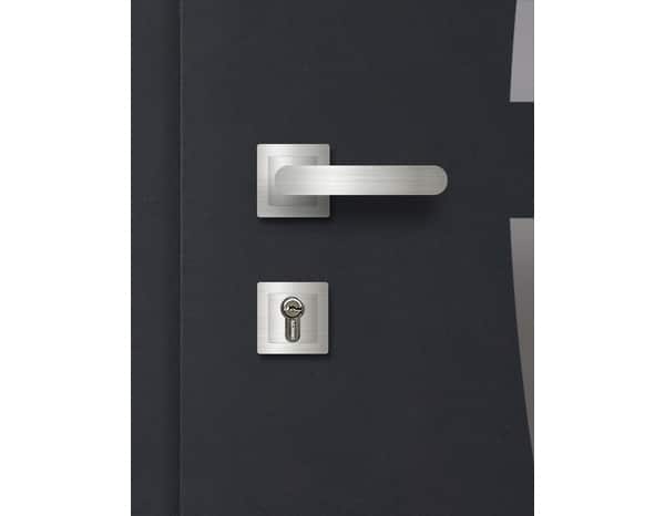 Porte entrée métal gris "Hati" H. 215 x l. 90 droite - Geom - Brico Dépôt