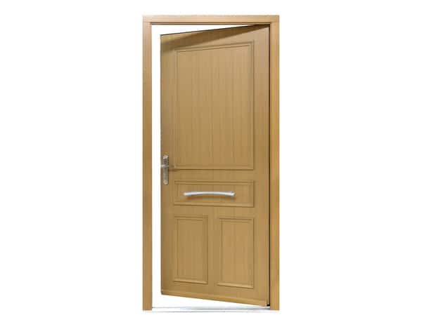 Porte entrée bois Méranti "Cahir" H. 215 x l. 90 droite - Geom - Brico Dépôt