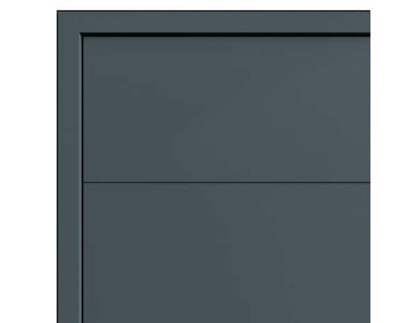 Porte d'entrée aluminium gris "Nio" H. 215 x l. 90 droite - Geom - Brico Dépôt