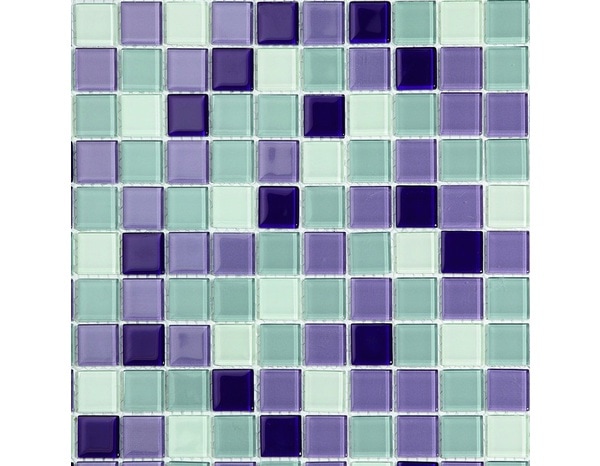 Mosaïque mix blanc/violet - l. 30 x L. 30 cm - Brico Dépôt