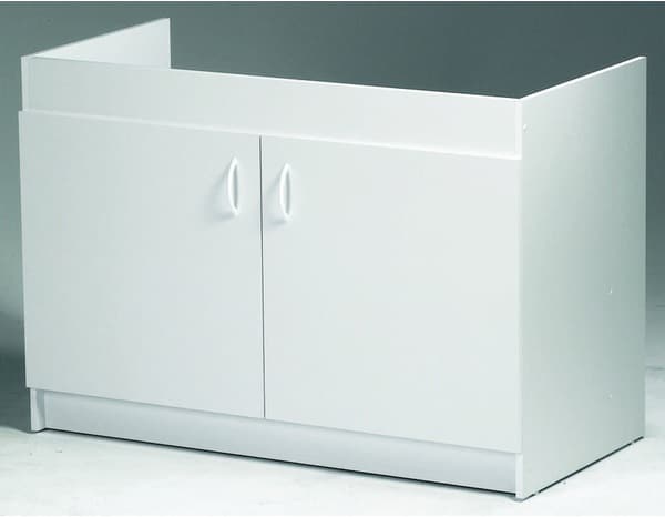 Meuble de cuisine sous-évier 2 portes 120 cm dina en mélaminé blanc -  Conforama