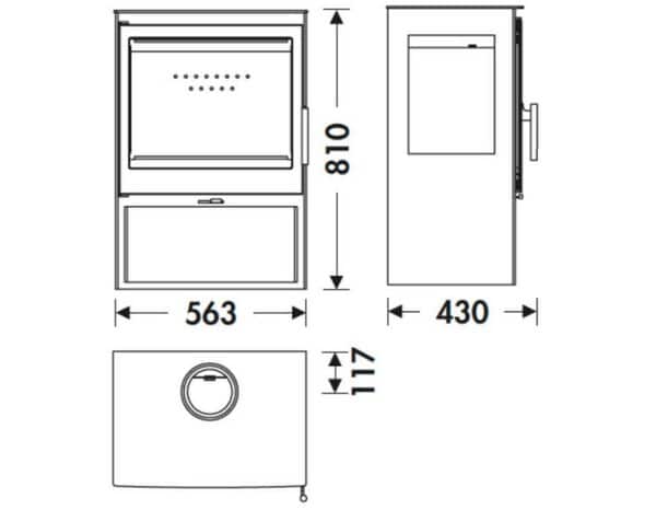 Poêle à bois "Onix" noir - 7,1 kW - Panadero - Brico Dépôt