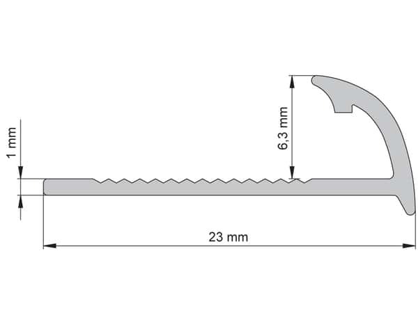 Profilé de finition PVC blanc 1/4 rond 6mm 2,50m Cambrai
