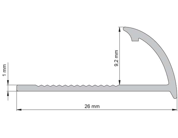 Profilé un quart de rond extérieur PVC taupe 6 mm - Diall - Brico Dépôt