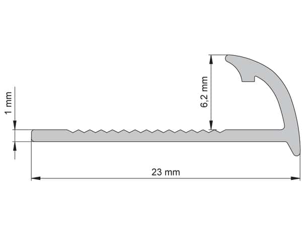 Profilé un quart de rond extérieur aluminium chromé mat 6 mm - Diall - Brico Dépôt