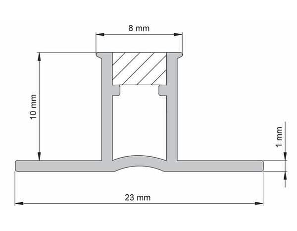 Profilé de dilatation PVC gris 10 mm le profilé - H. 10 mm - Diall - Brico Dépôt